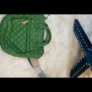 NWT MZ Wallace Small Metro Drawstring Bucket Bag - Ivy Green